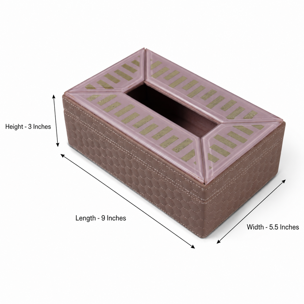 Luxury Pink Designer Letherite Dining Tissue Box