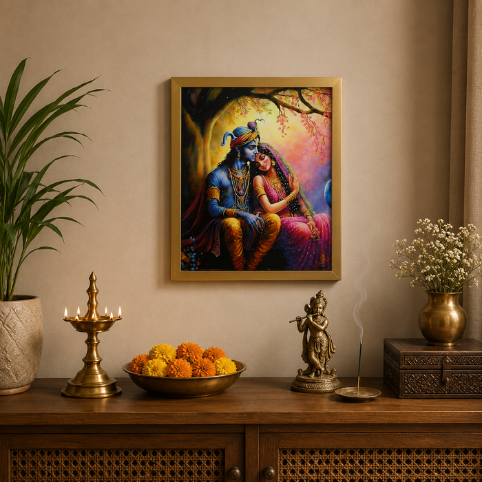 Premium Radha Krishna Devotional Wall Decor for Home & Pooja Room