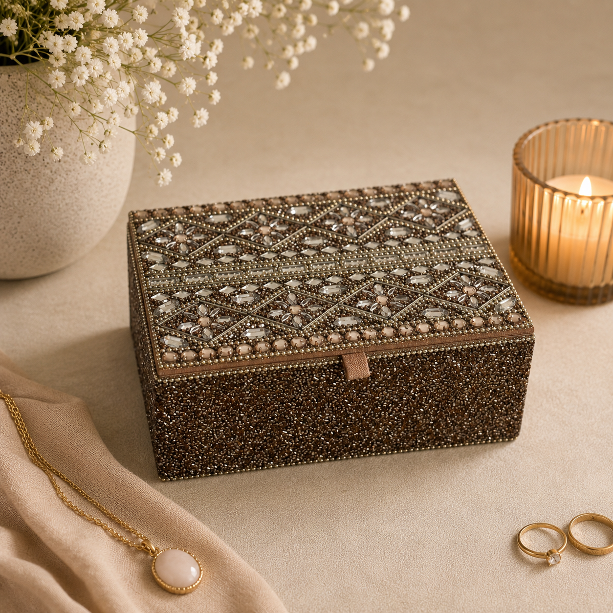 Luxury Handcrafted Decorative Jewellery Box