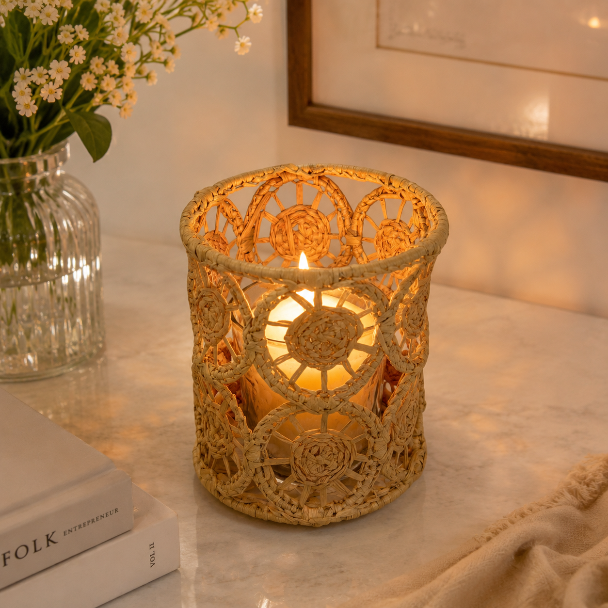 Boho Decorative Tealight Stand for Home Décor (Designer Series Edition)