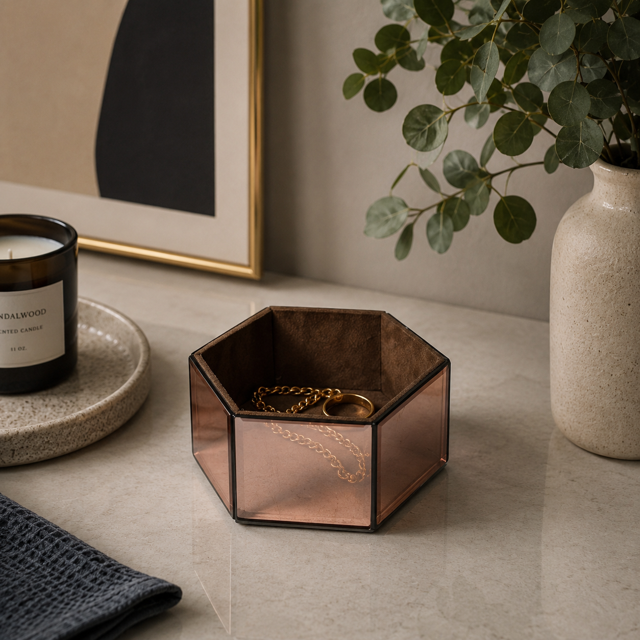 Luxury Jewellery Storage Container with Mirror Finish