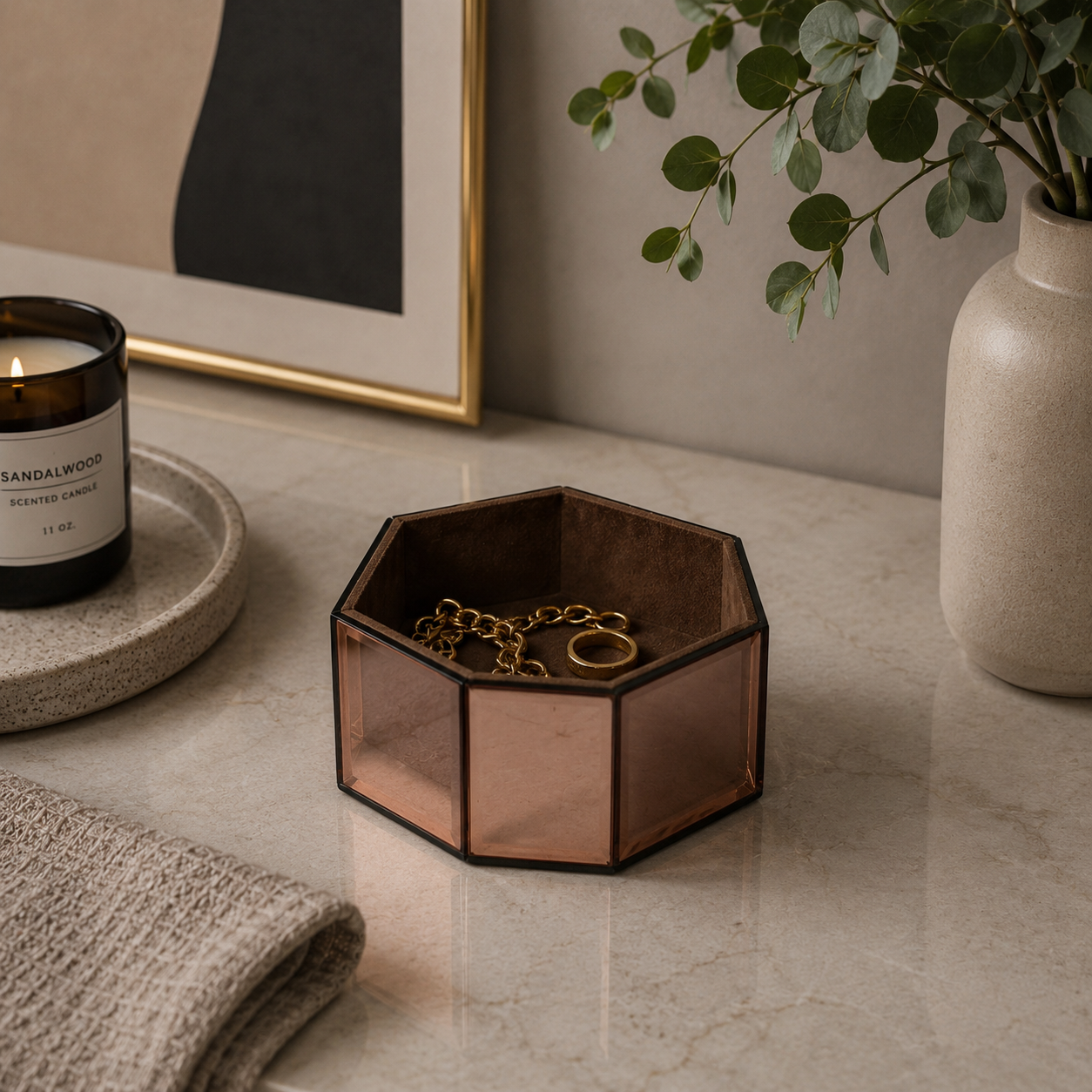 Luxury Jewellery Storage Container with Mirror Finish