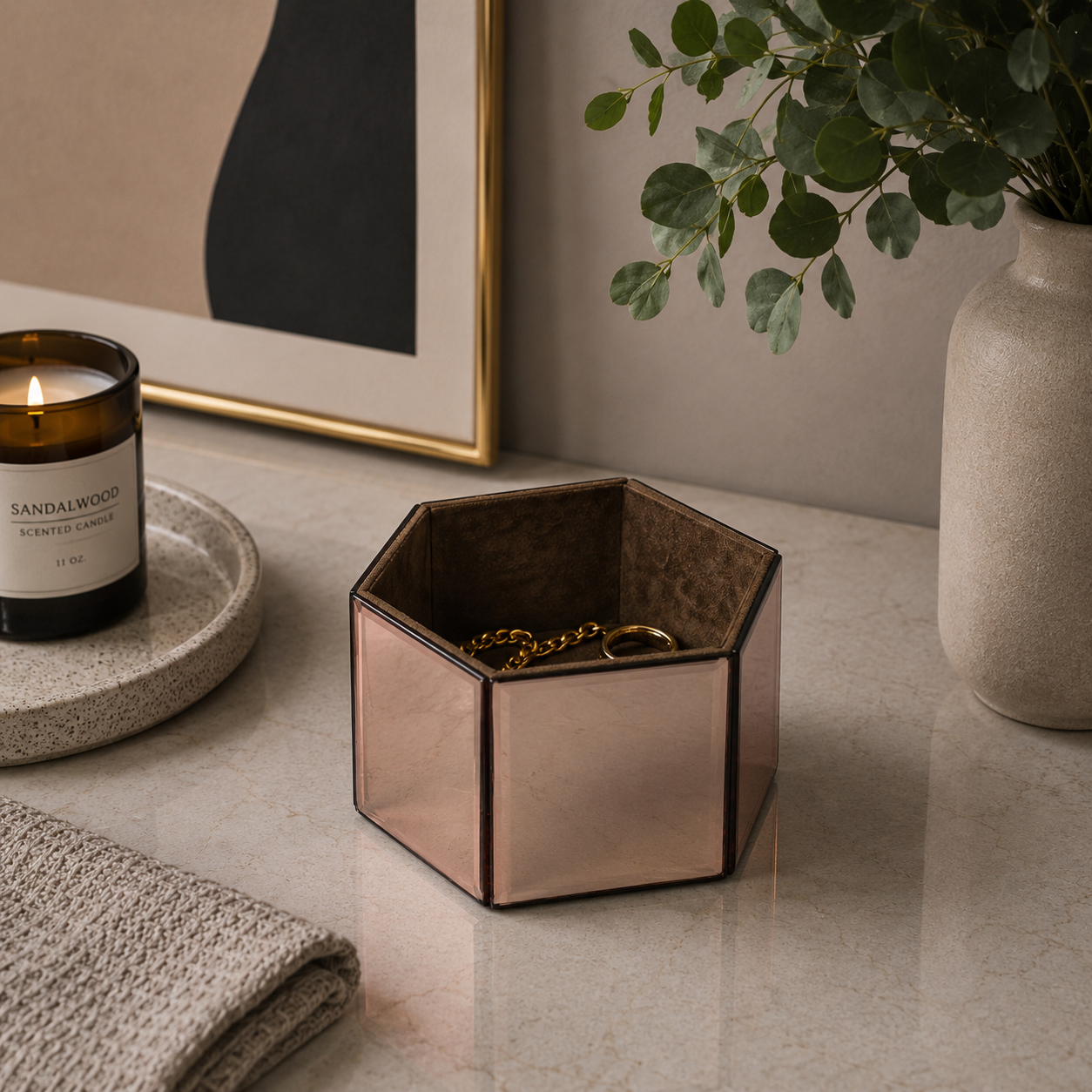 Luxury Jewellery Storage Container with Mirror Finish