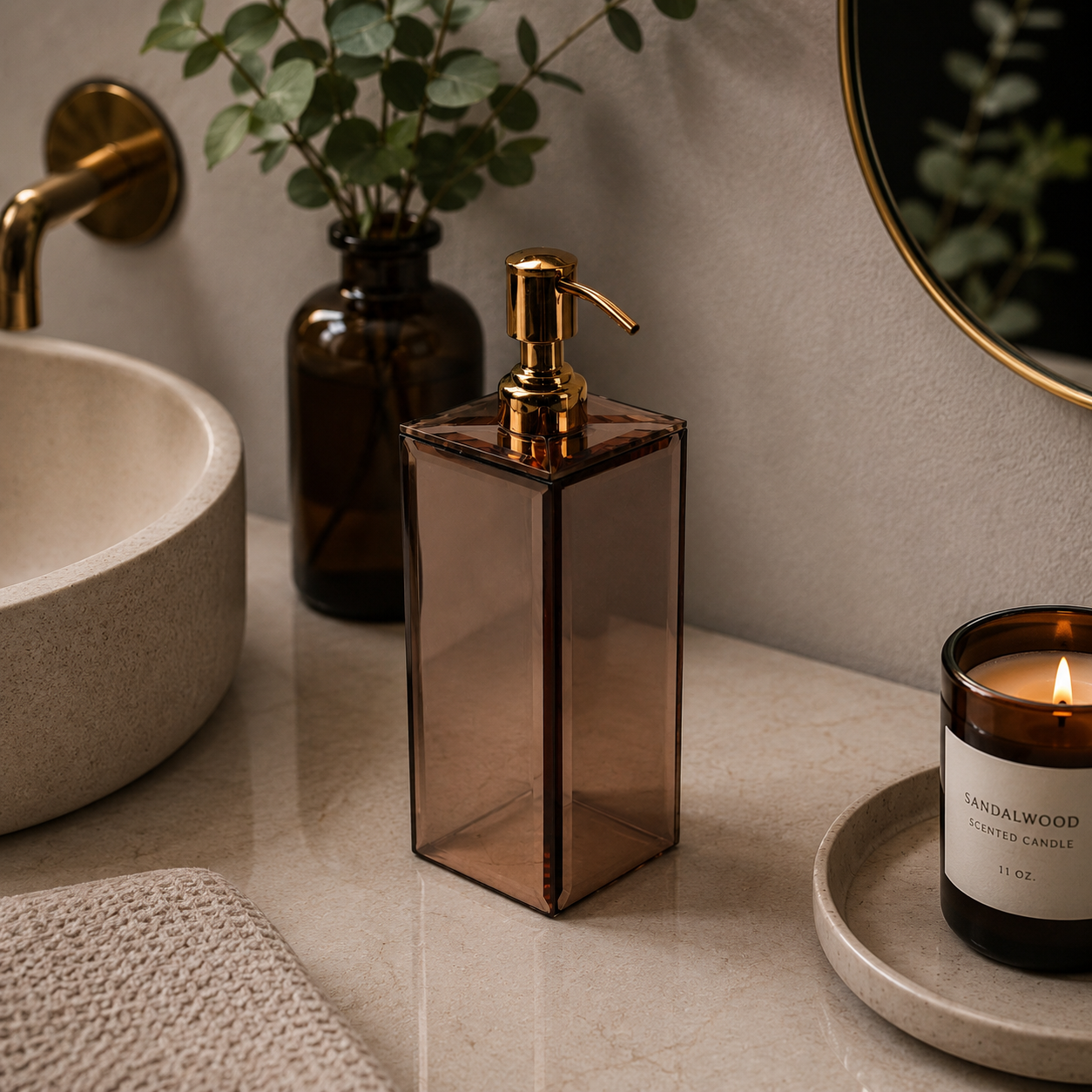 Luxury Soap Dispenser with Gold Pump