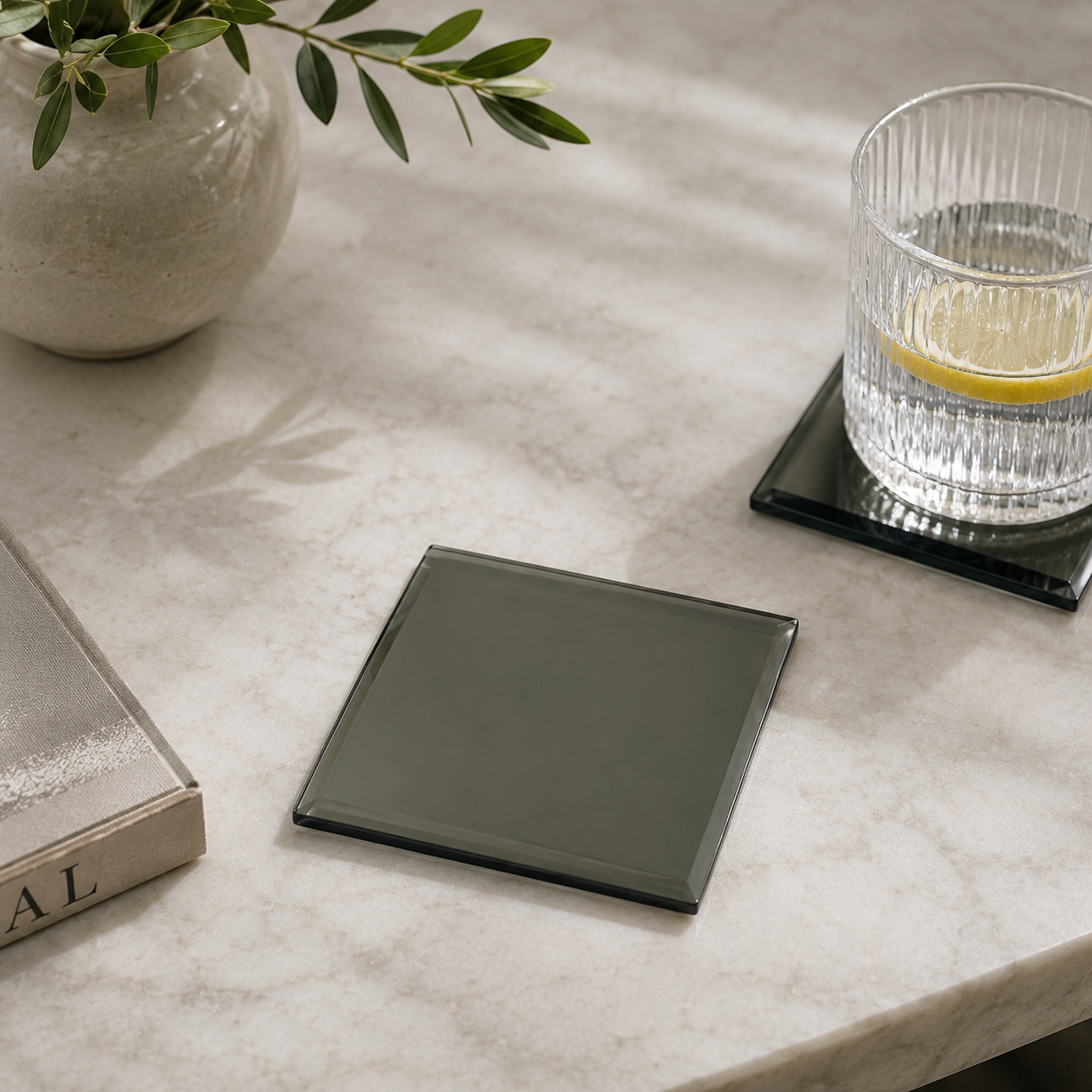 Premium Glass Coaster – Modern Table Protection for Home & Office