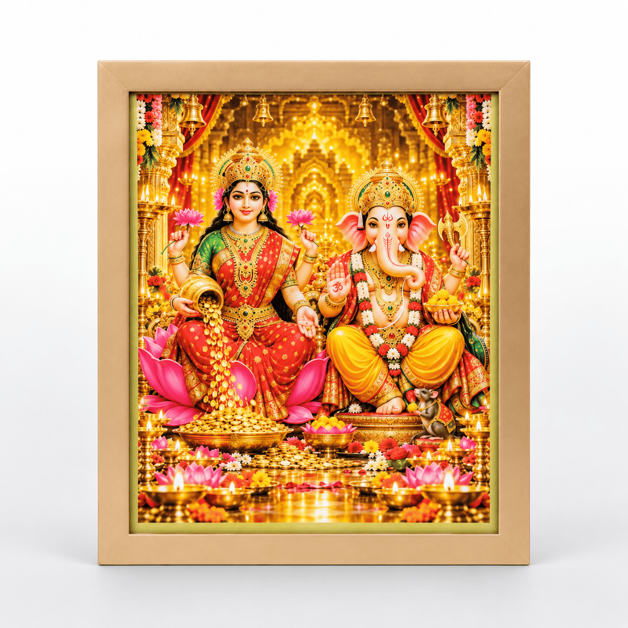 Laxmi Ganesha Photo Frame for Diwali Pooja