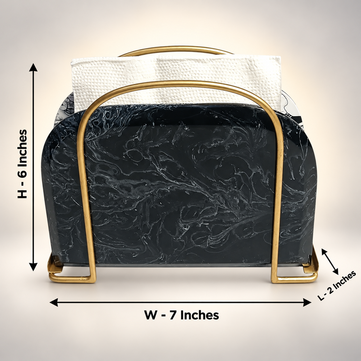 Premium Black D-Shape Tissue Holder