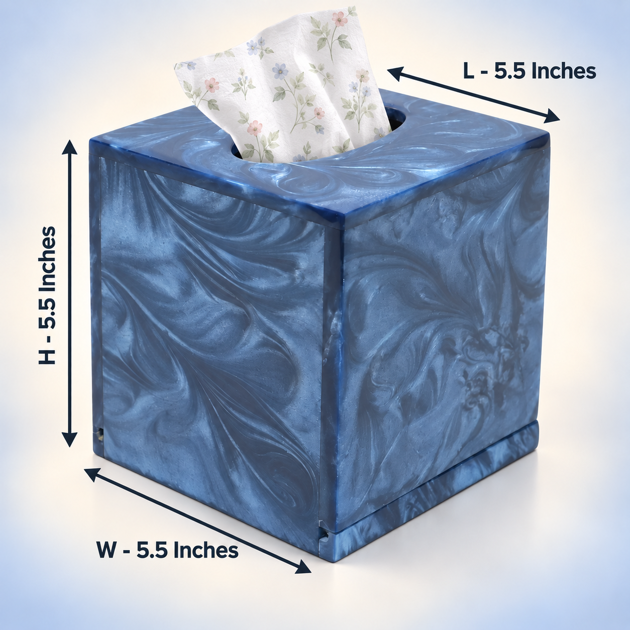 Luxury Resin Square Tissue Box Holder