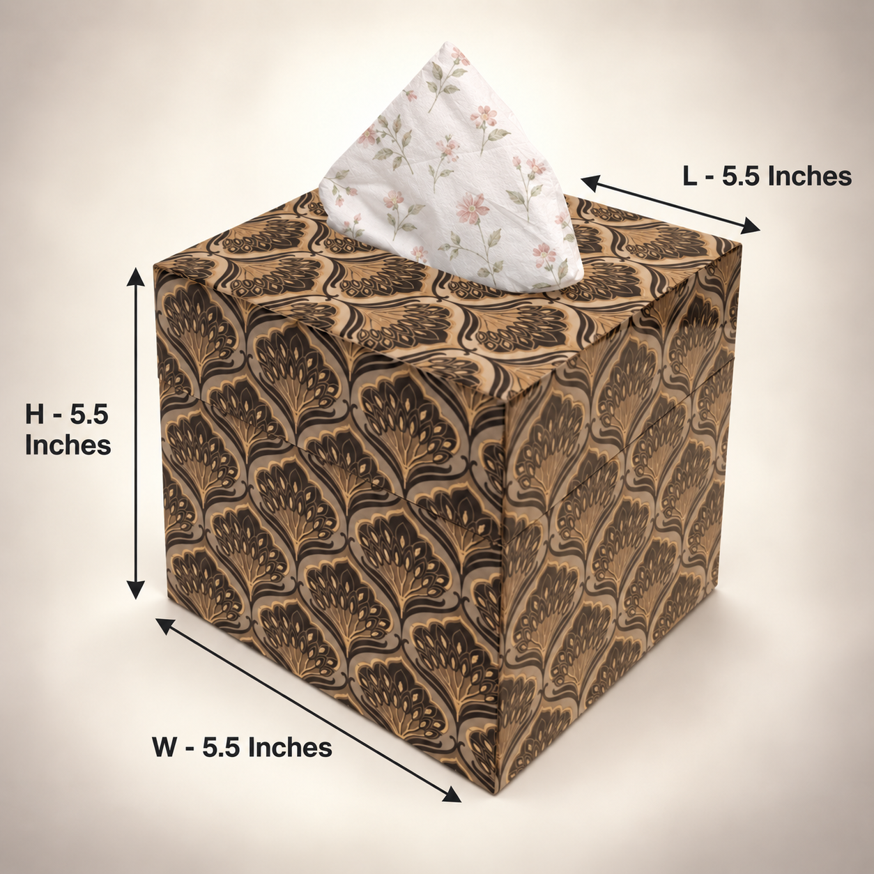 Luxury Designer Square Resin Square Tissue Box For Bathroom