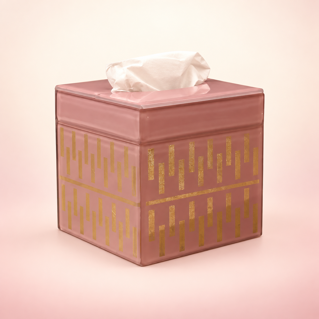  Designer Pink Golden Tissue Box for Modern Bathrooms 
