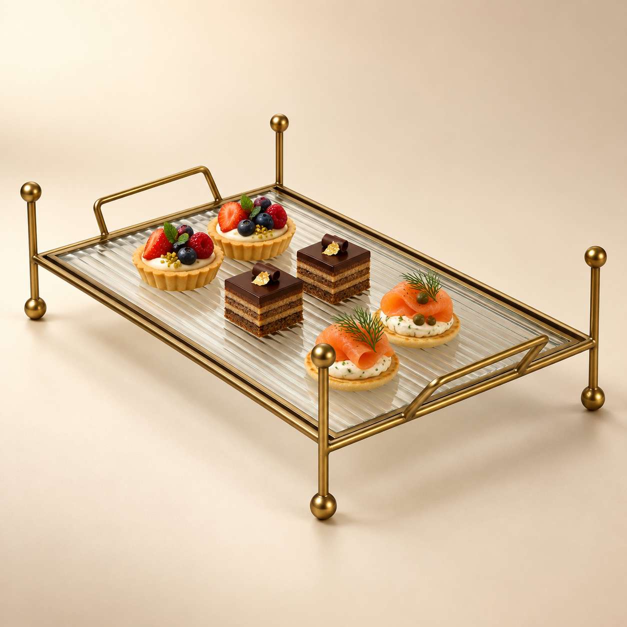  Premium Metal Serving Food Platter 