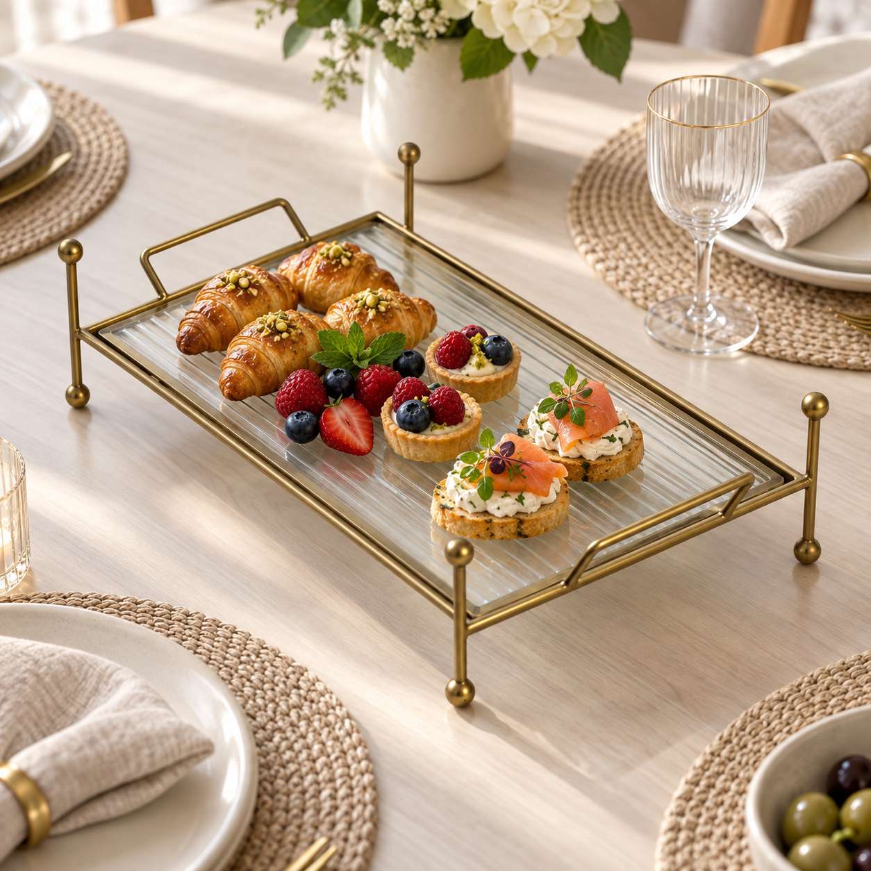 Premium Metal Serving Food Platter