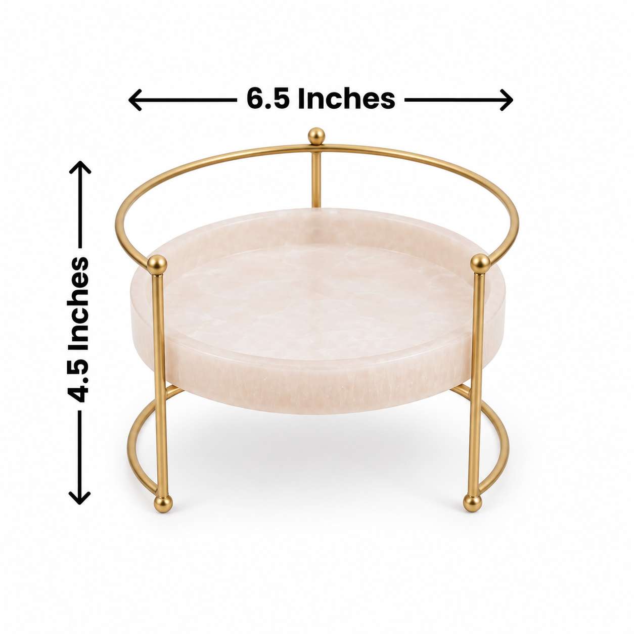 Metal Serving Food Platter With Ivory Tray