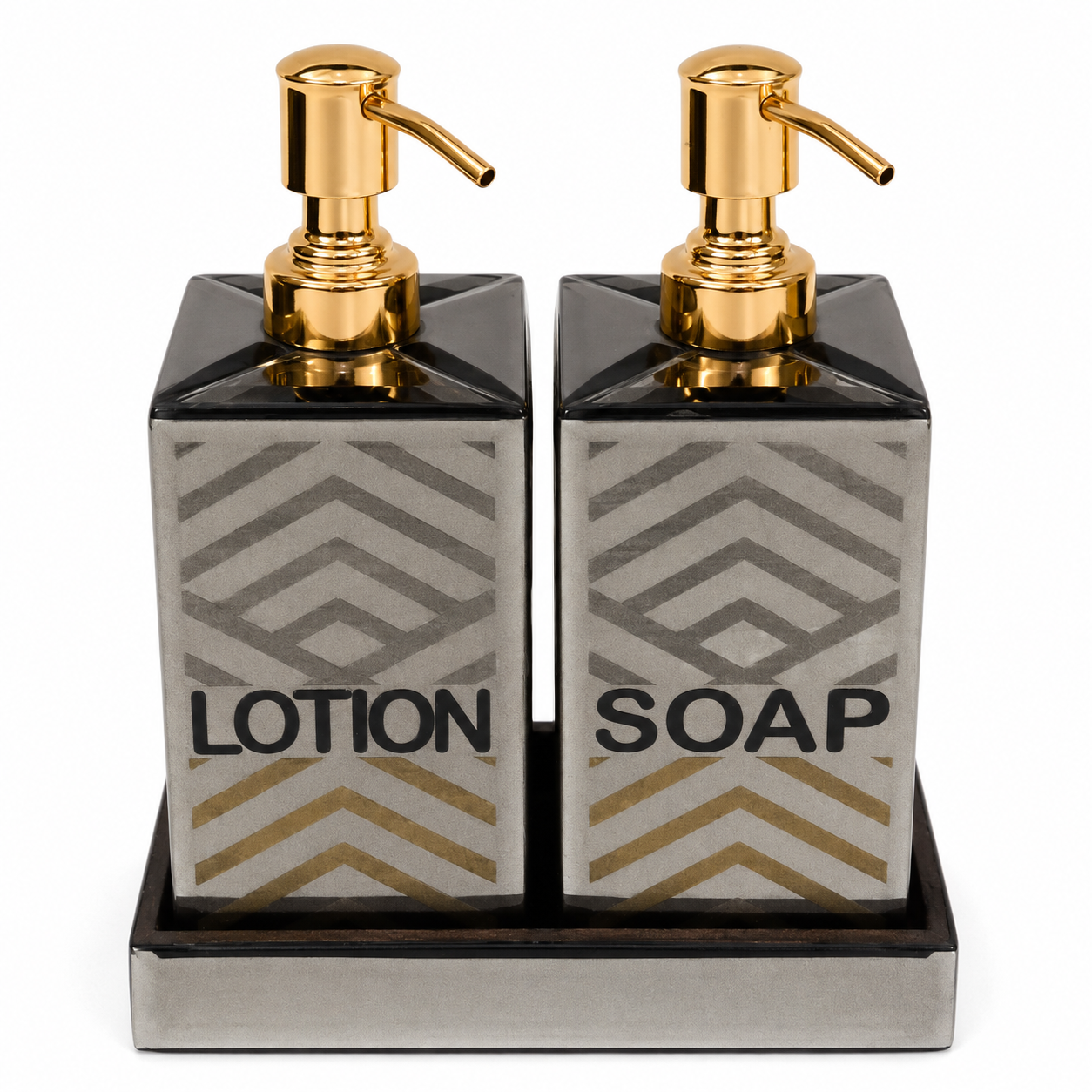  Three-Piece Lotion and Soap Dispenser Set for Modern Bathrooms 