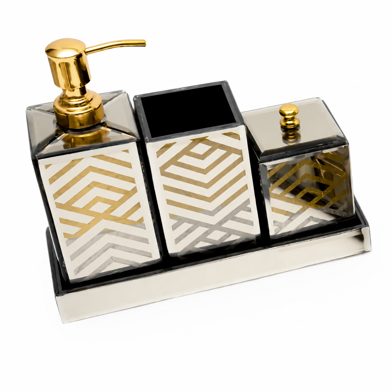  4-Pieces Modern Bathroom Accessory Set 