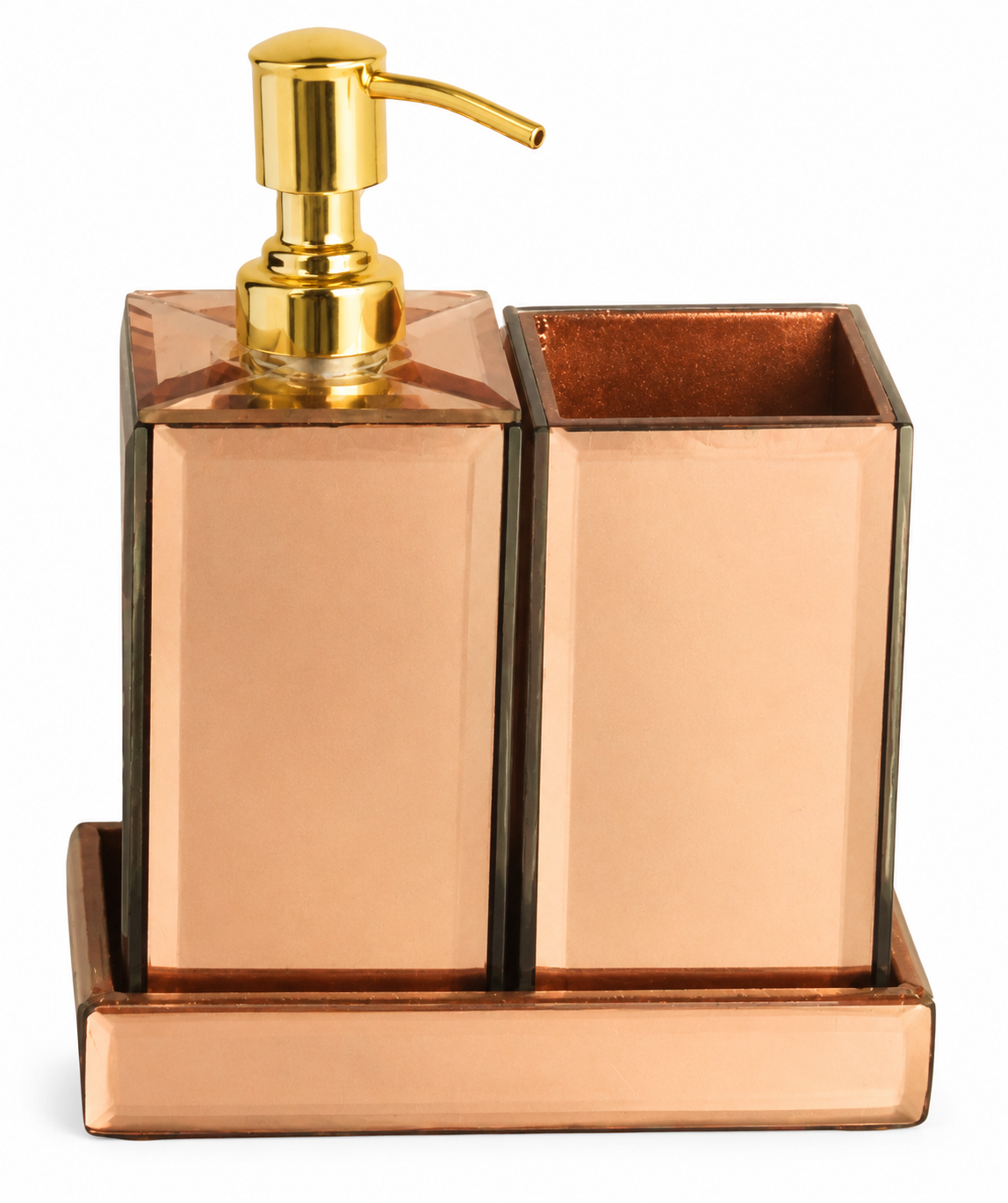  Two-Pieces Rose Gold Bathroom Set for Modern Bathrooms 