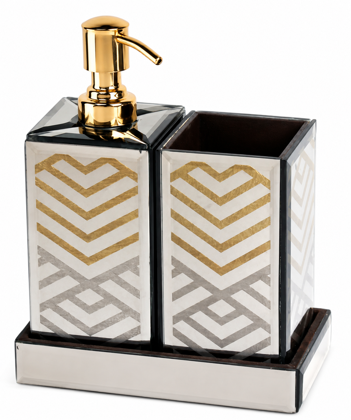  Two-Pieces Brown Bathroom Set for Modern Bathrooms 