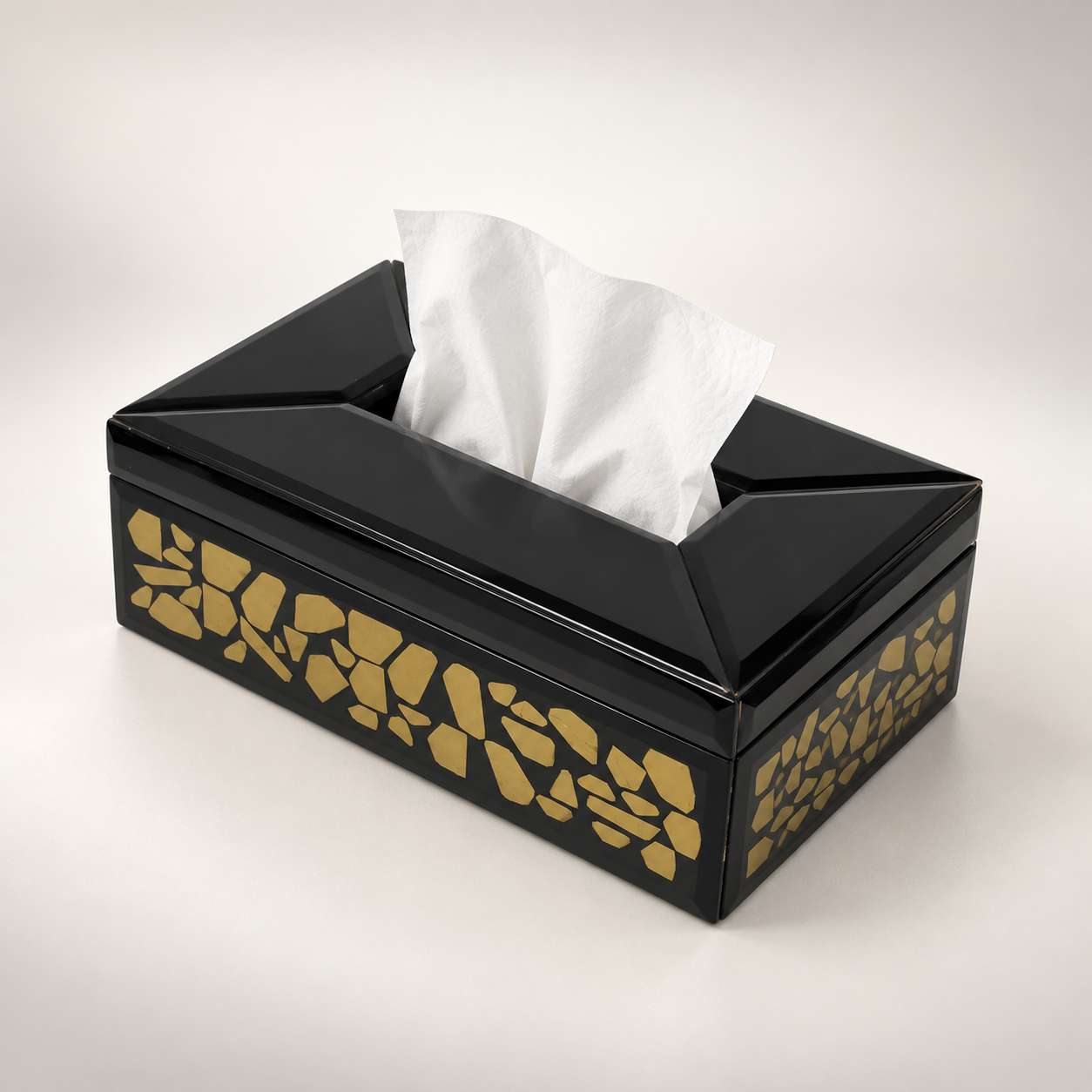  Luxury Designer Glass Dining Tissue Box 