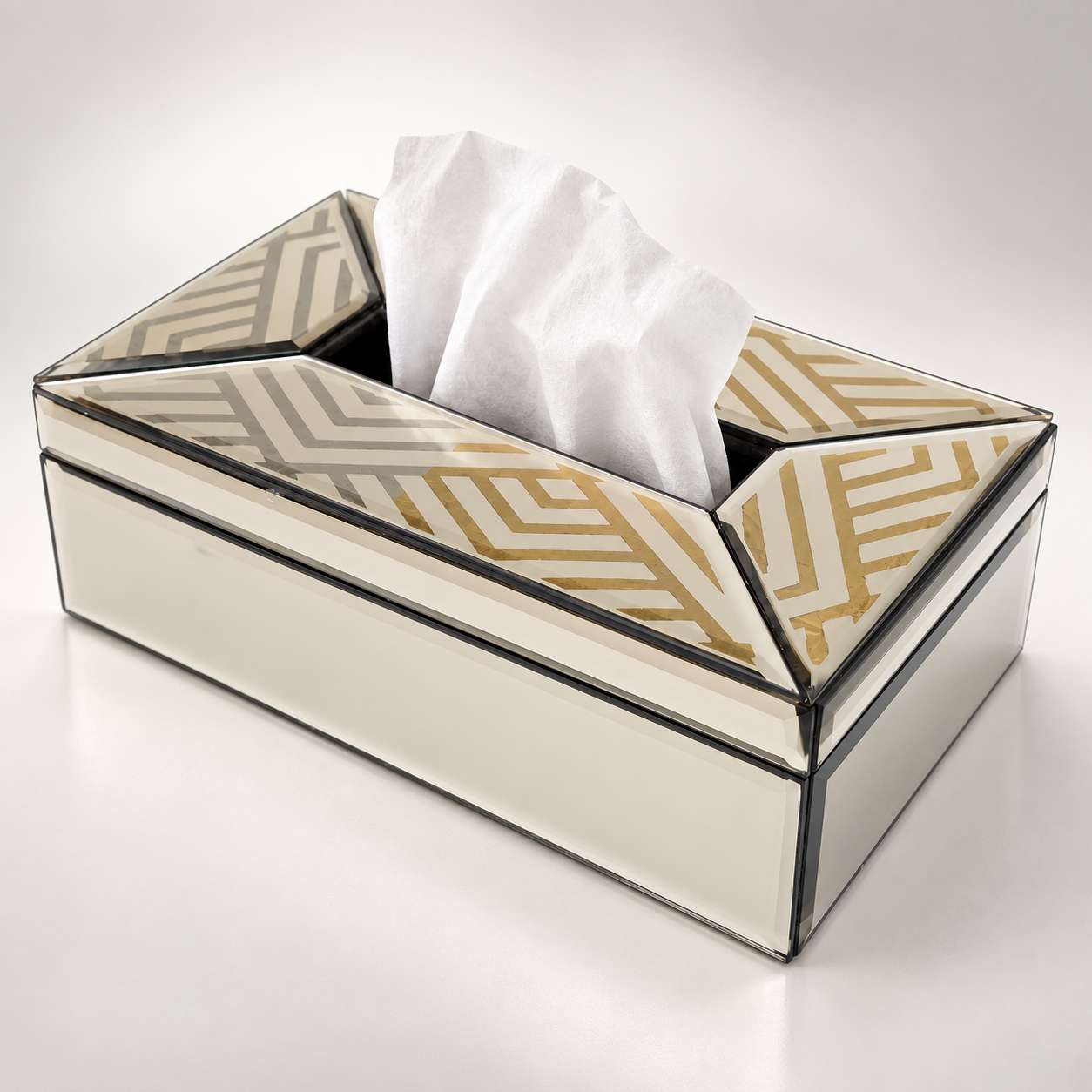 Luxury Decorative Brown Glass Dining Tissue Box