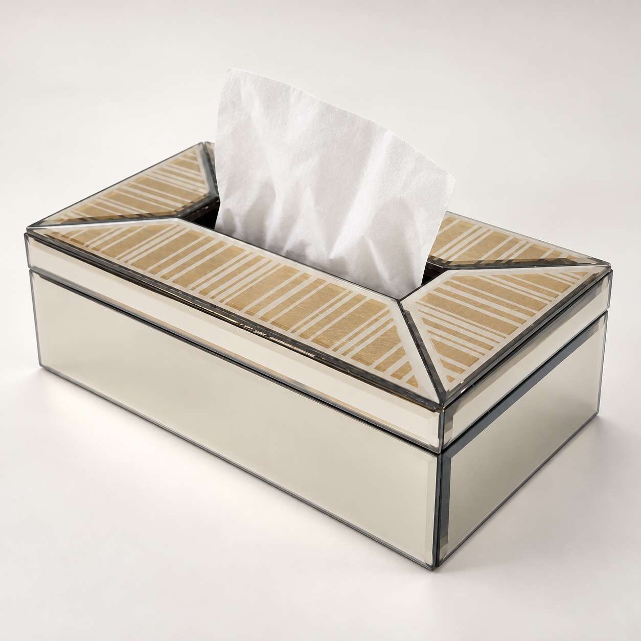 Luxury Decorative Brown Glass Dining Tissue Box