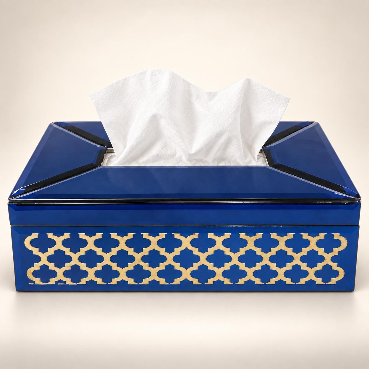  Luxury Designer Glass Dining Tissue Box 