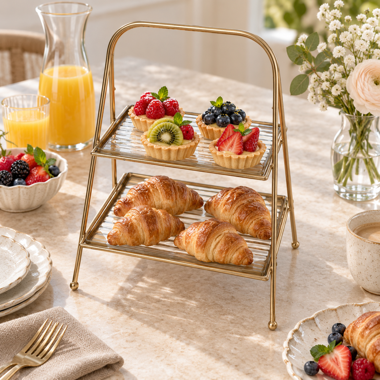 Premium Metal Serving Food Platter 