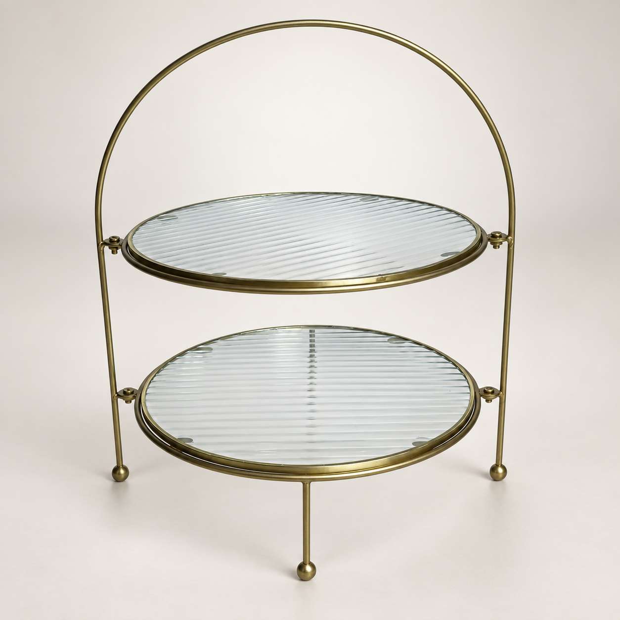  Metal Serving Food Platter with Designer Glass 
