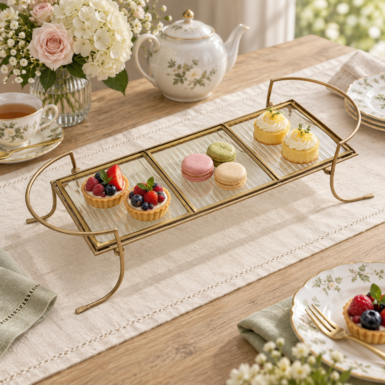  Premium Metal Serving Food Platter 