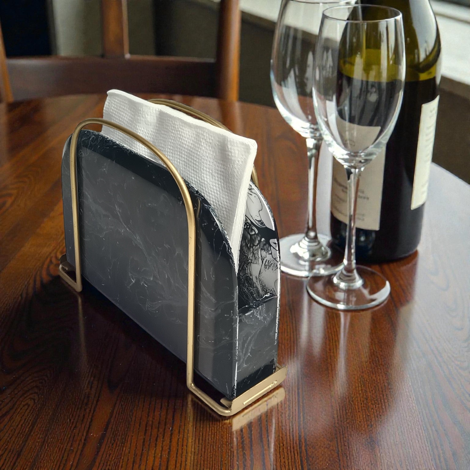 Premium Black D-Shape Tissue Holder