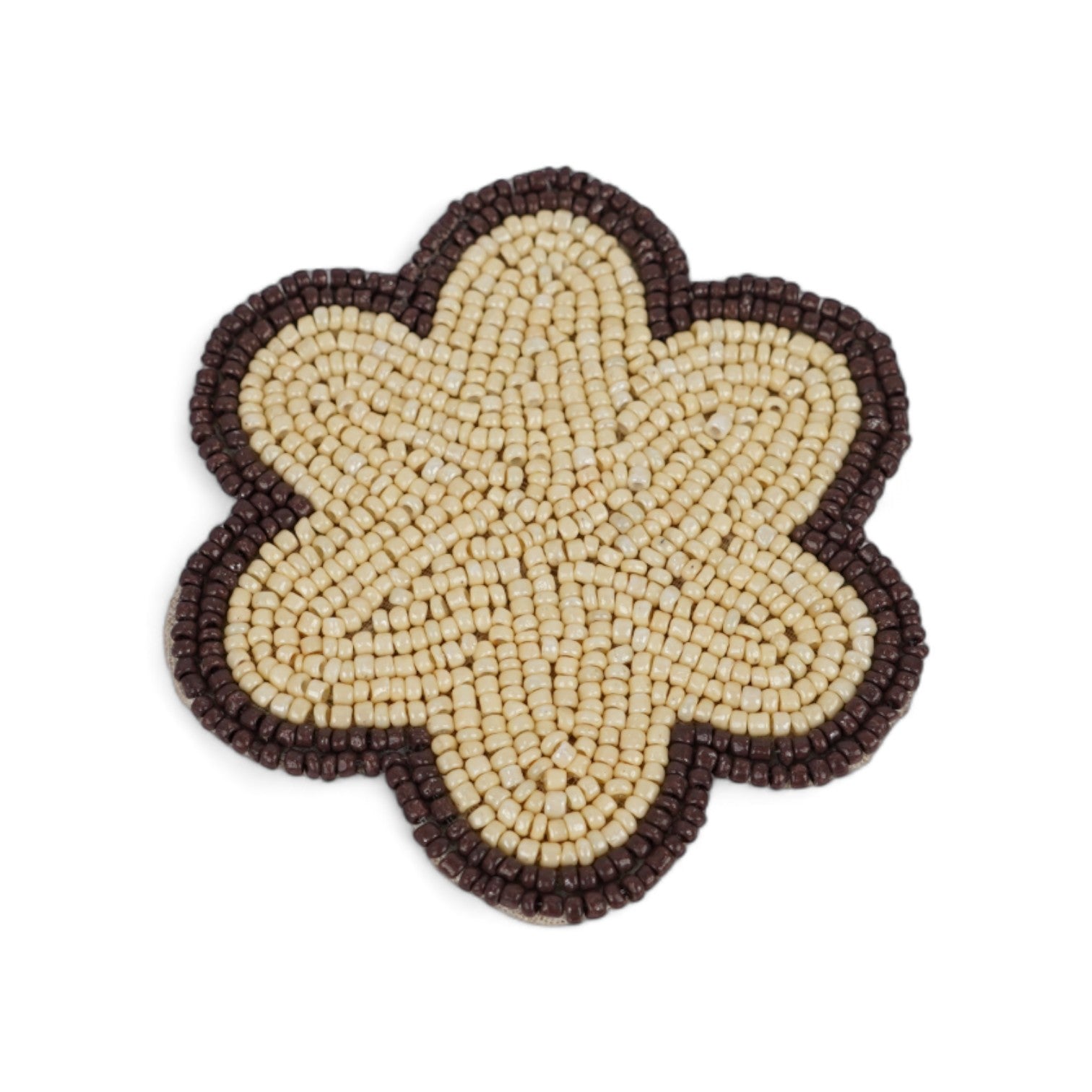 Beaded Embroidered Coaster Set of Four