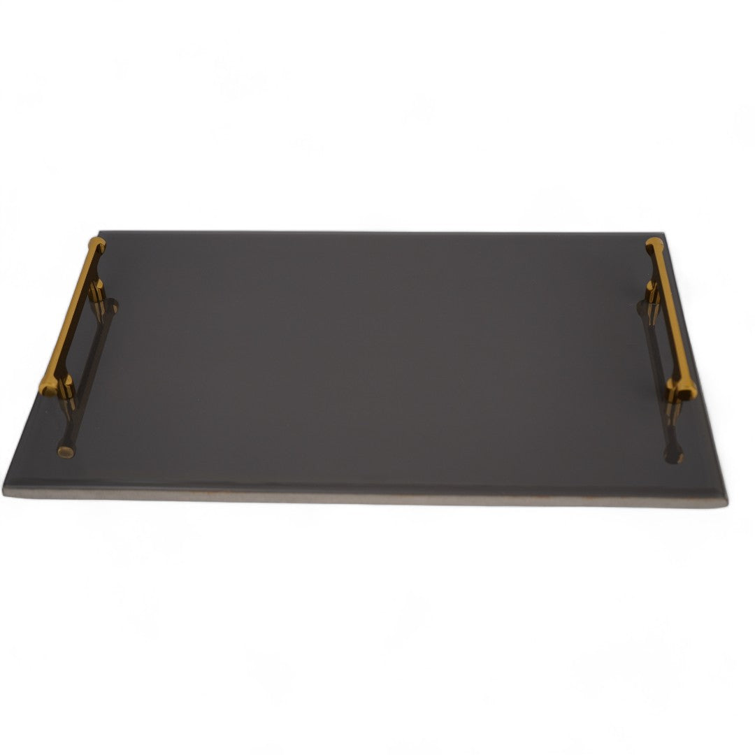 Luxury Glass Tray with Handles