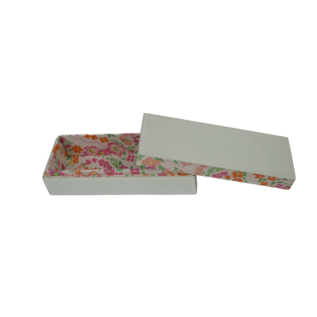 Glass & Printed Fabric Pencil Box