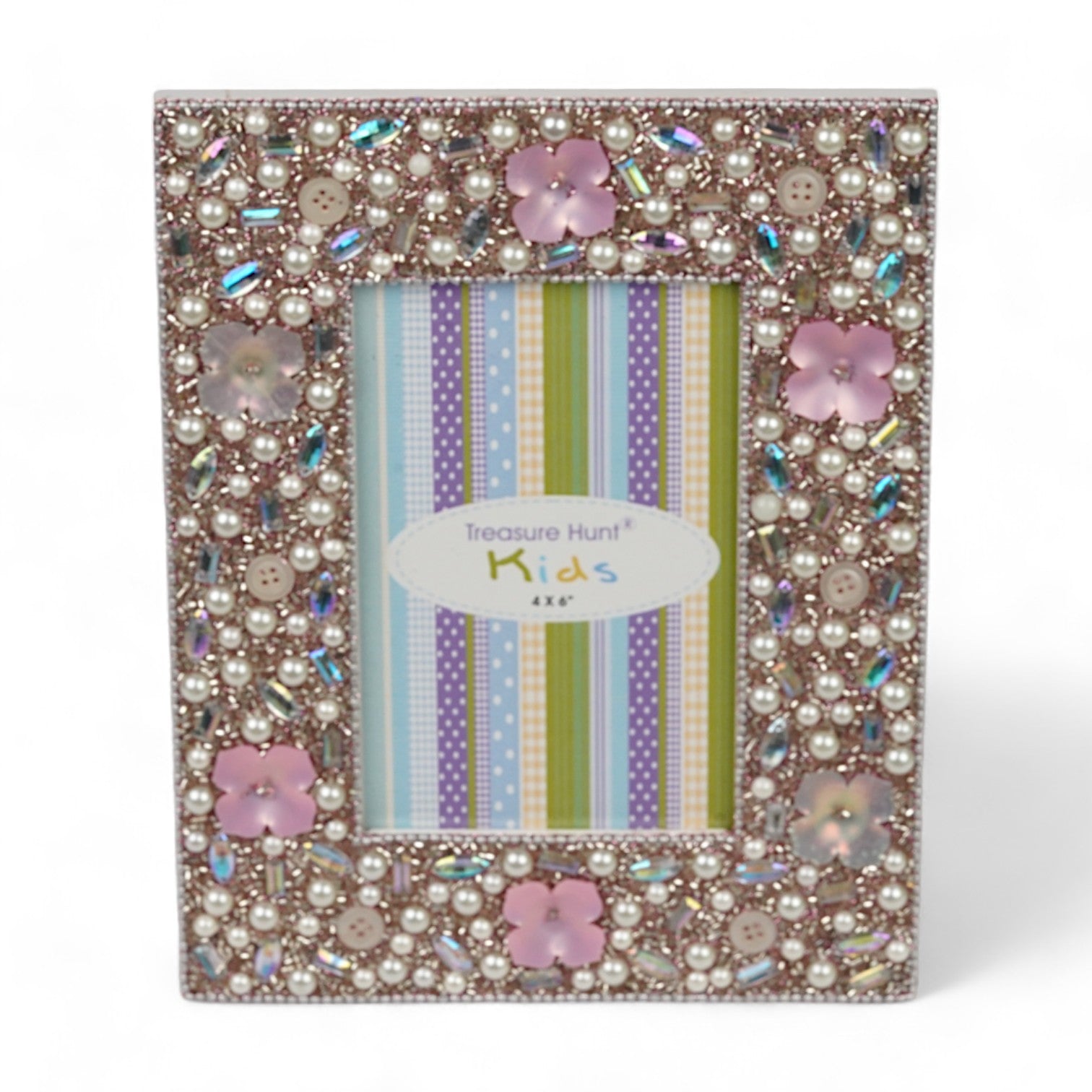 Flower Pearls Beaded Photo Frame for Kids