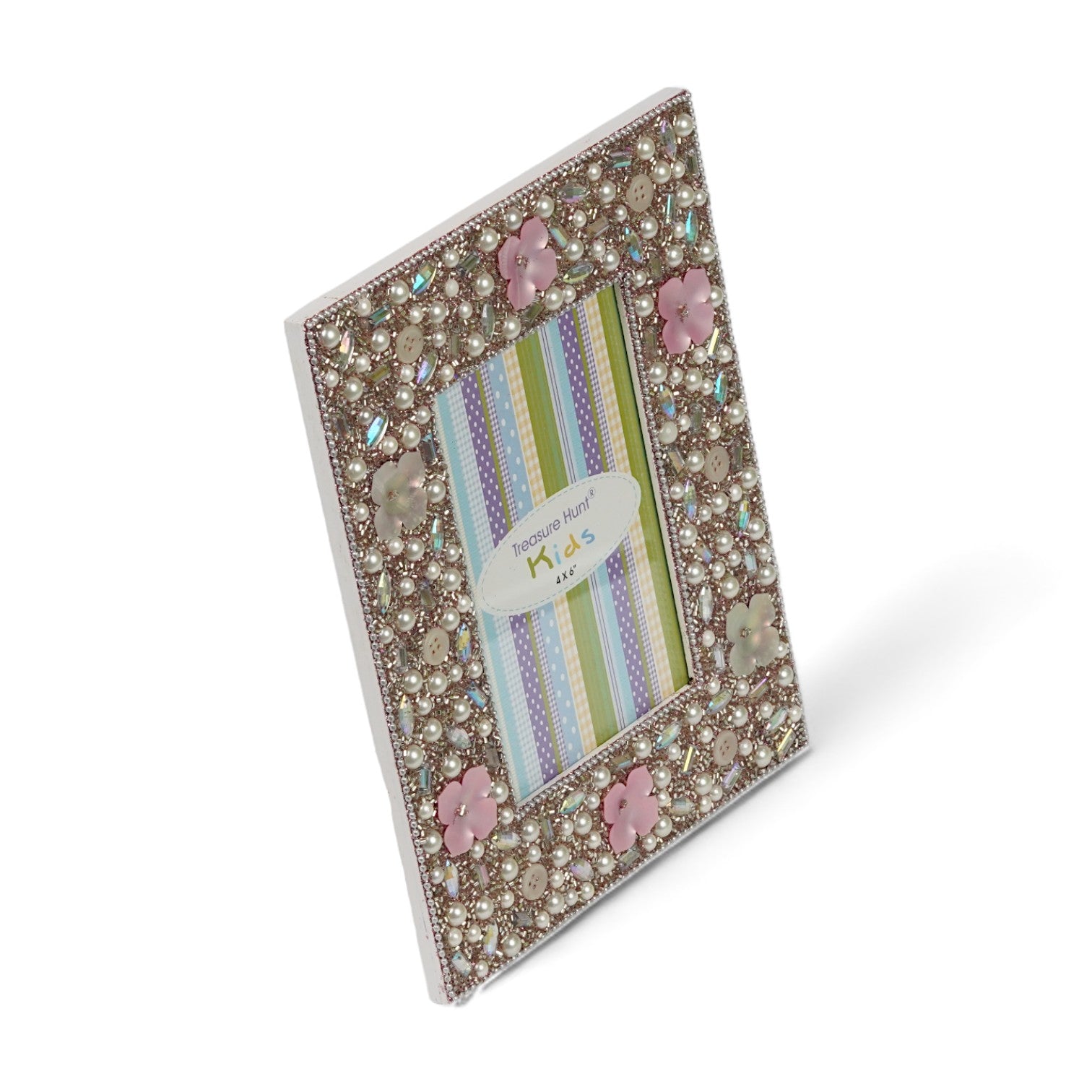 Flower Pearls Beaded Photo Frame for Kids