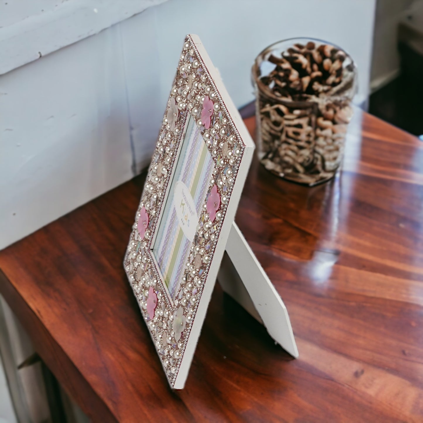 Beaded Floral Photo Frame