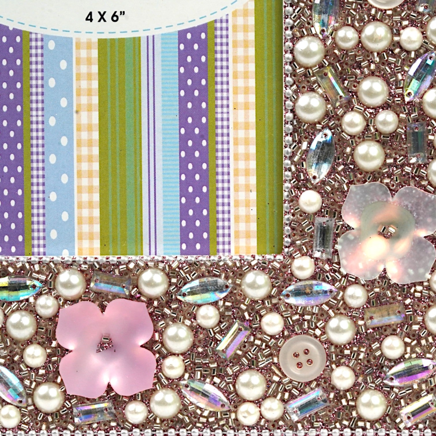 Flower Pearls Beaded Photo Frame for Kids