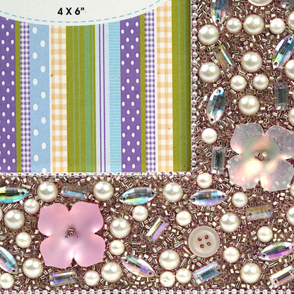 Beaded Floral Photo Frame