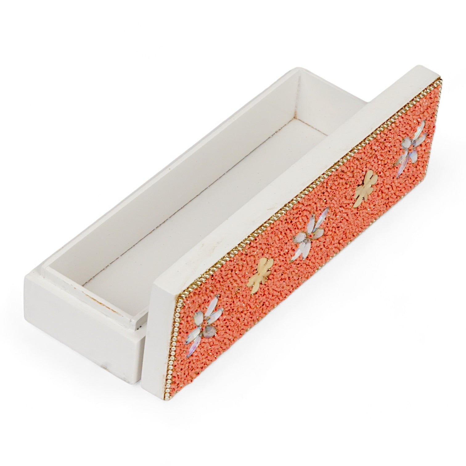 Flower Beaded Pencil Box for Kids