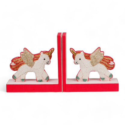 Set of 2 (Pair) Unicorn Design Bookend