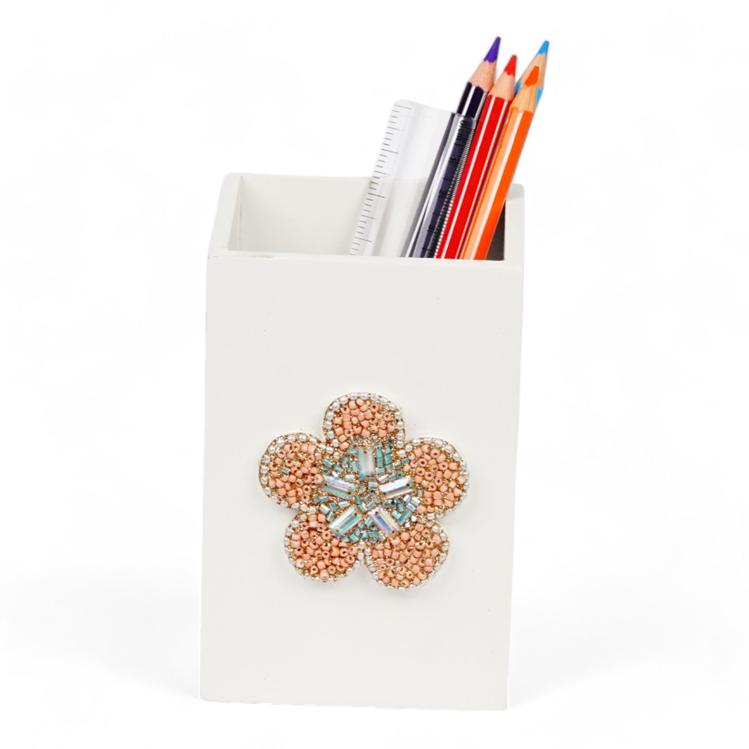 Multi-Colored Flower Pen Holder for Kids