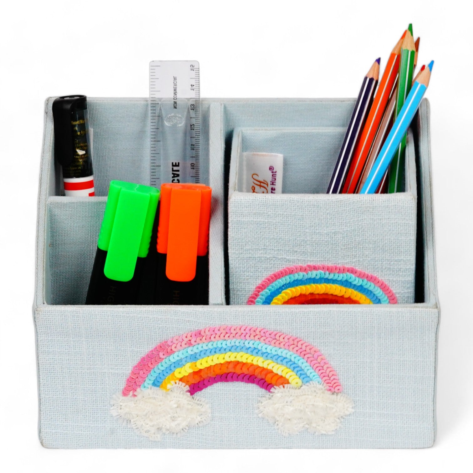 Rainbow Design Stationary Organizer & Pen Holder (Set of 2)