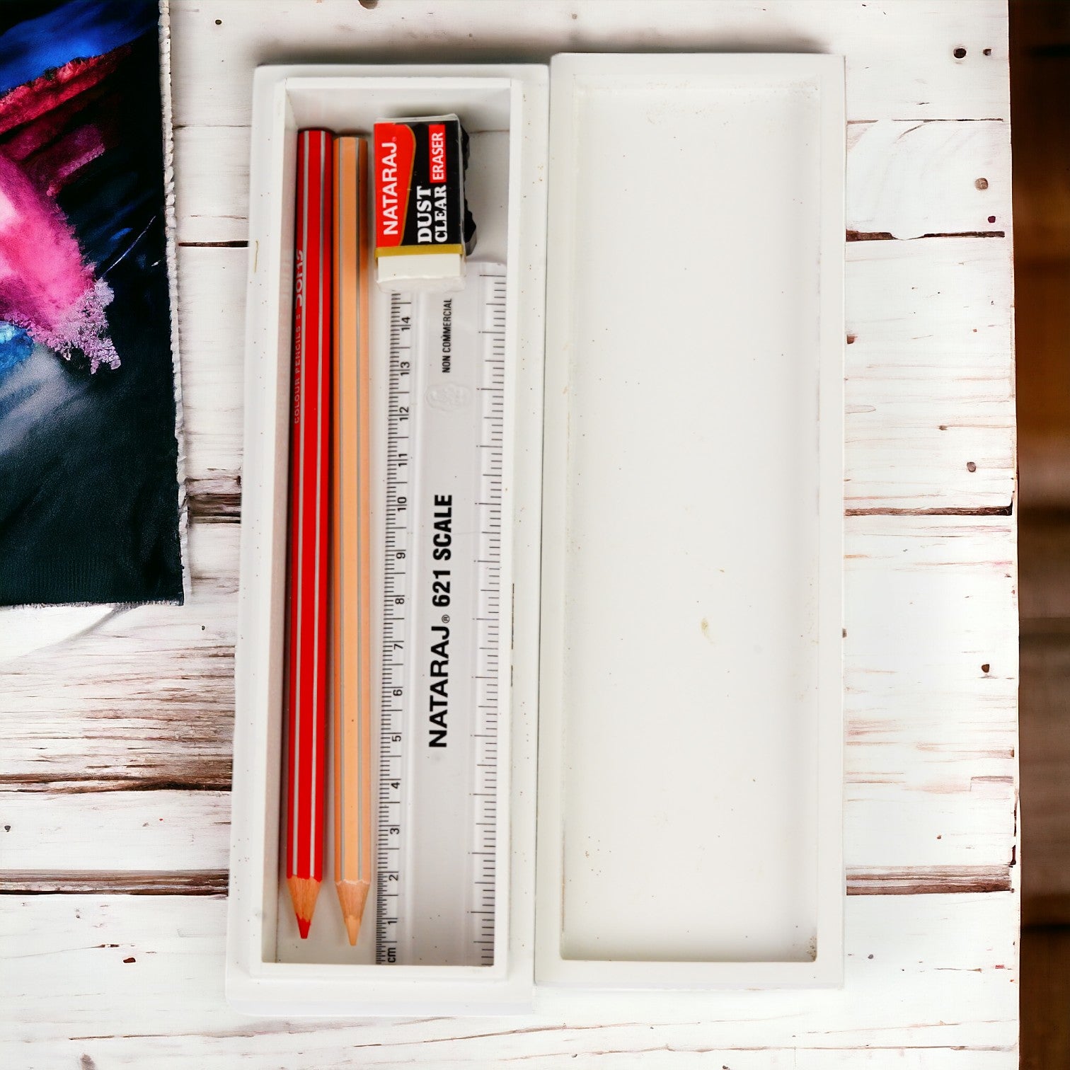 Flower Beaded Pencil Box for Kids