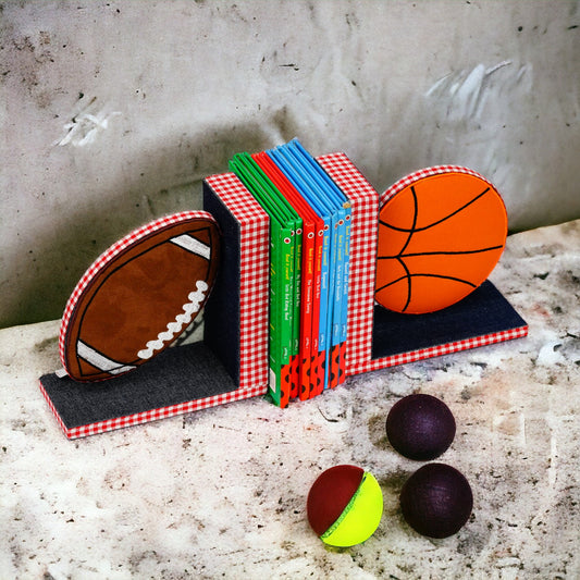 Embroidered Rugby Basketball Bookends