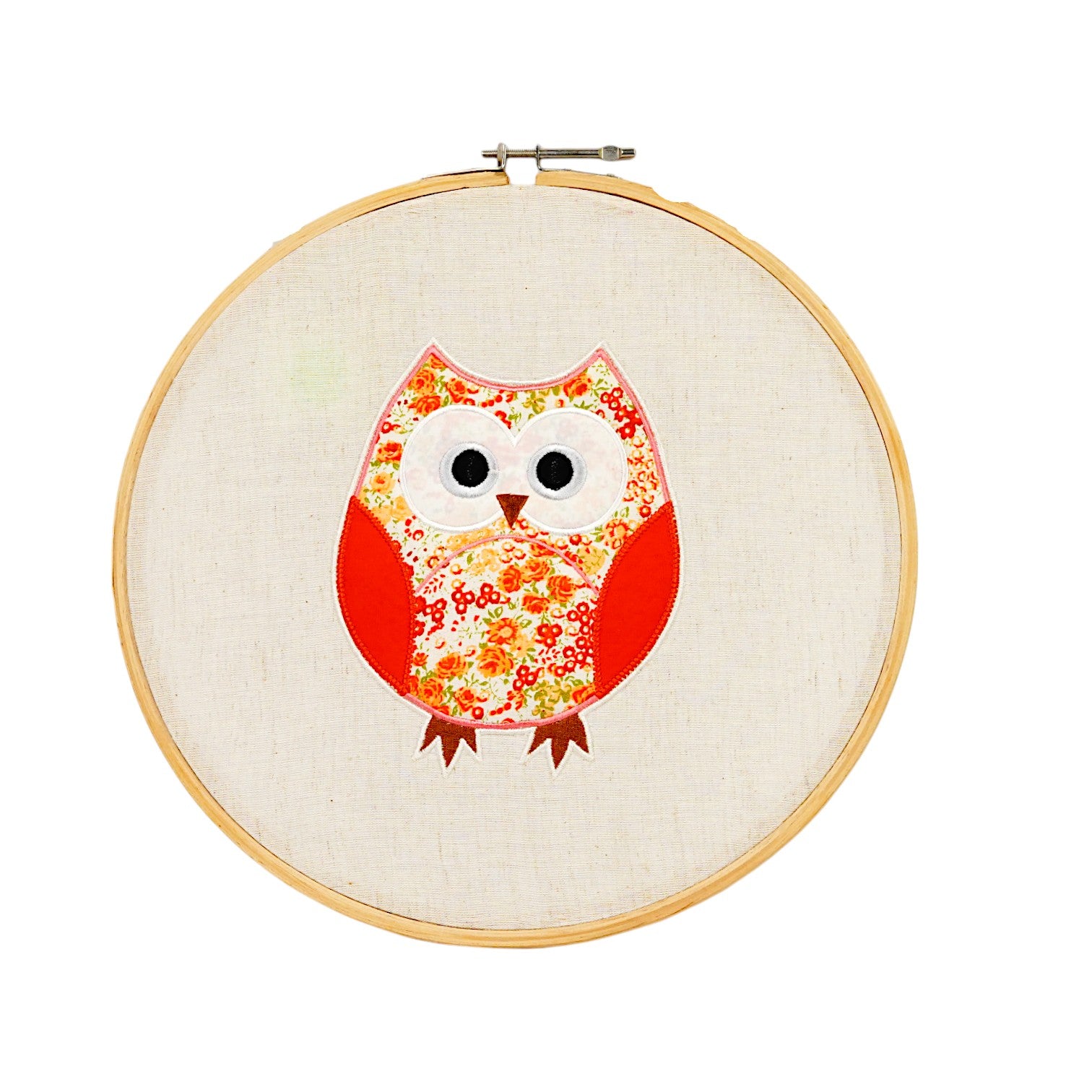 Embroidered Owl Wall Hoop for Kids