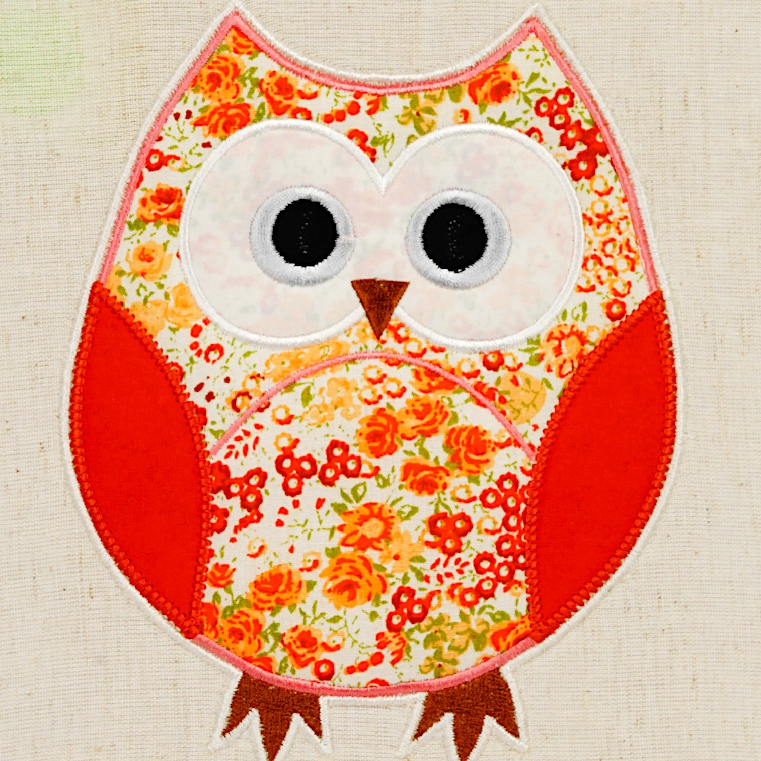 Embroidered Owl Wall Hoop for Kids