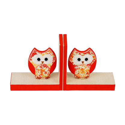 Embroidered Owl Bookends