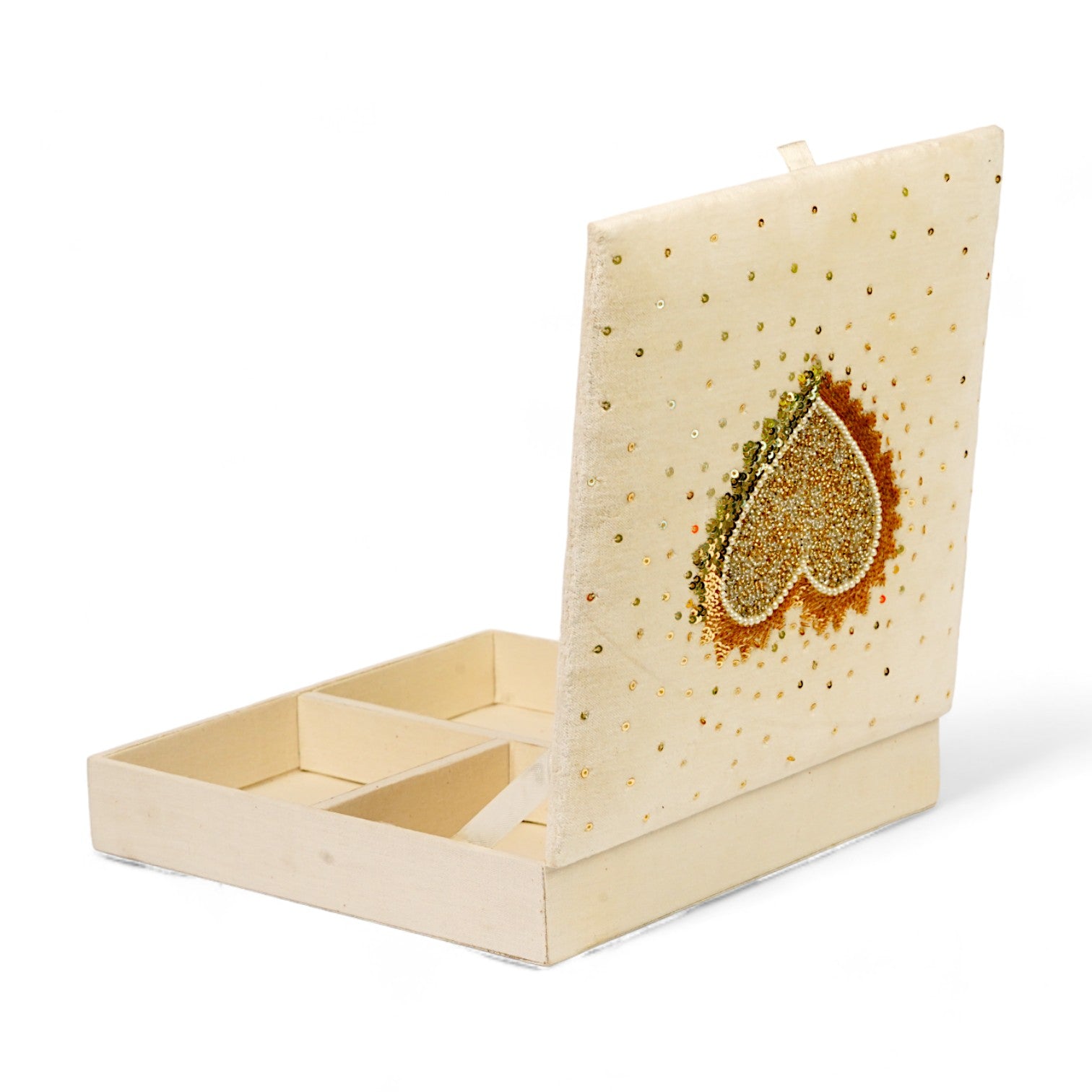 Heart Sequins Design Magazine Holder & Stationery Organizer (Set of 2)