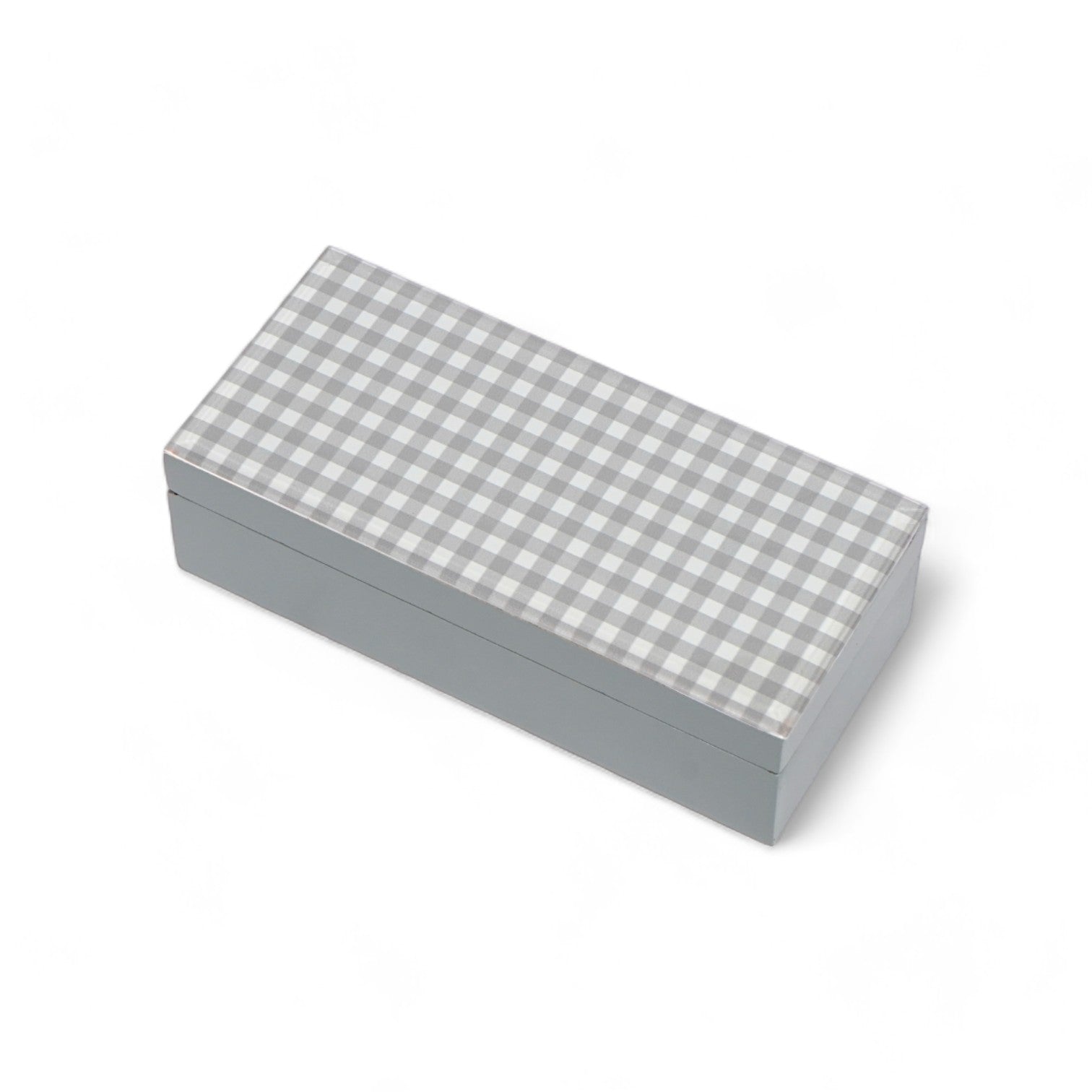 Designer Glass 8-Pieces Gingham Bathroom Accessory