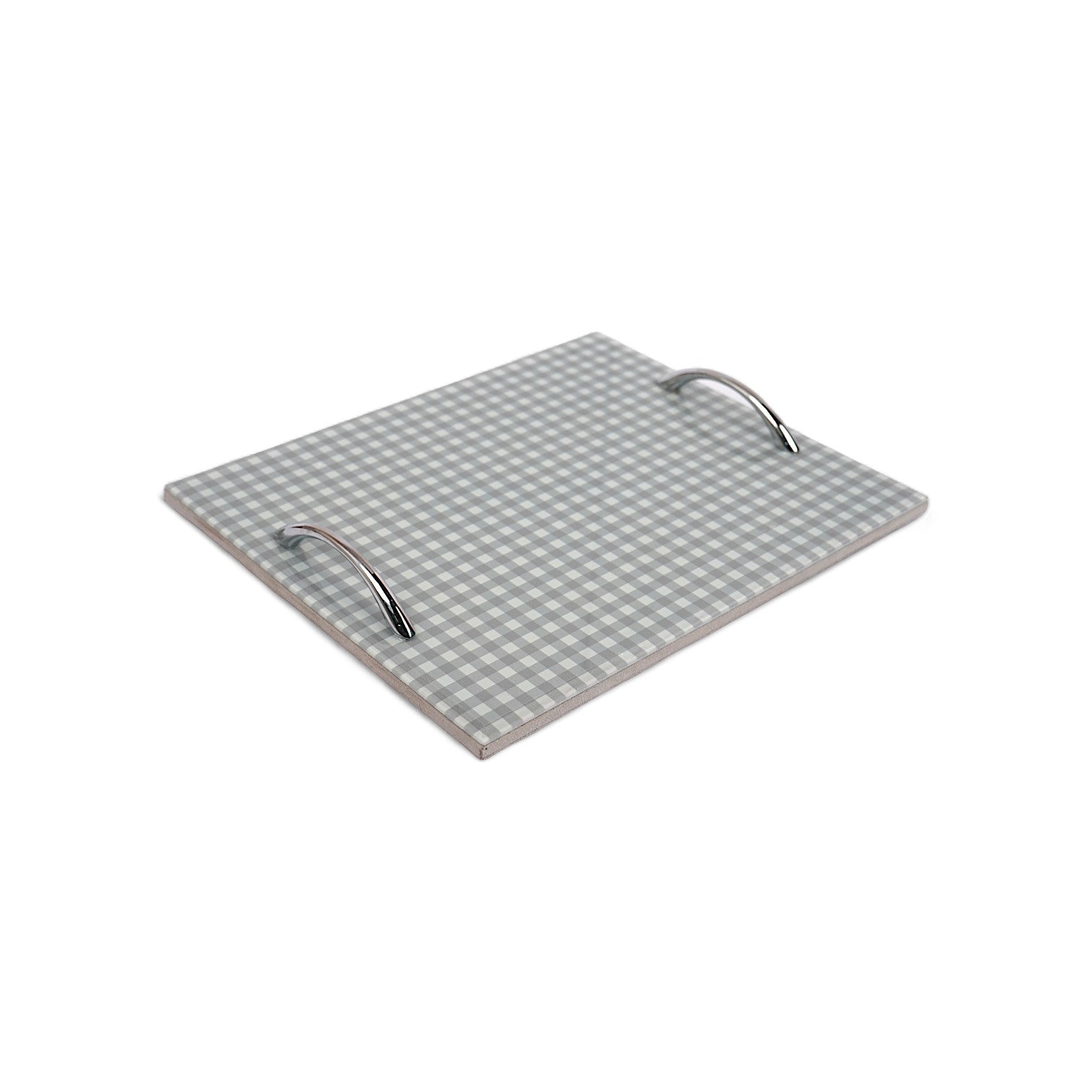 Designer Glass 8-Pieces Gingham Bathroom Accessory