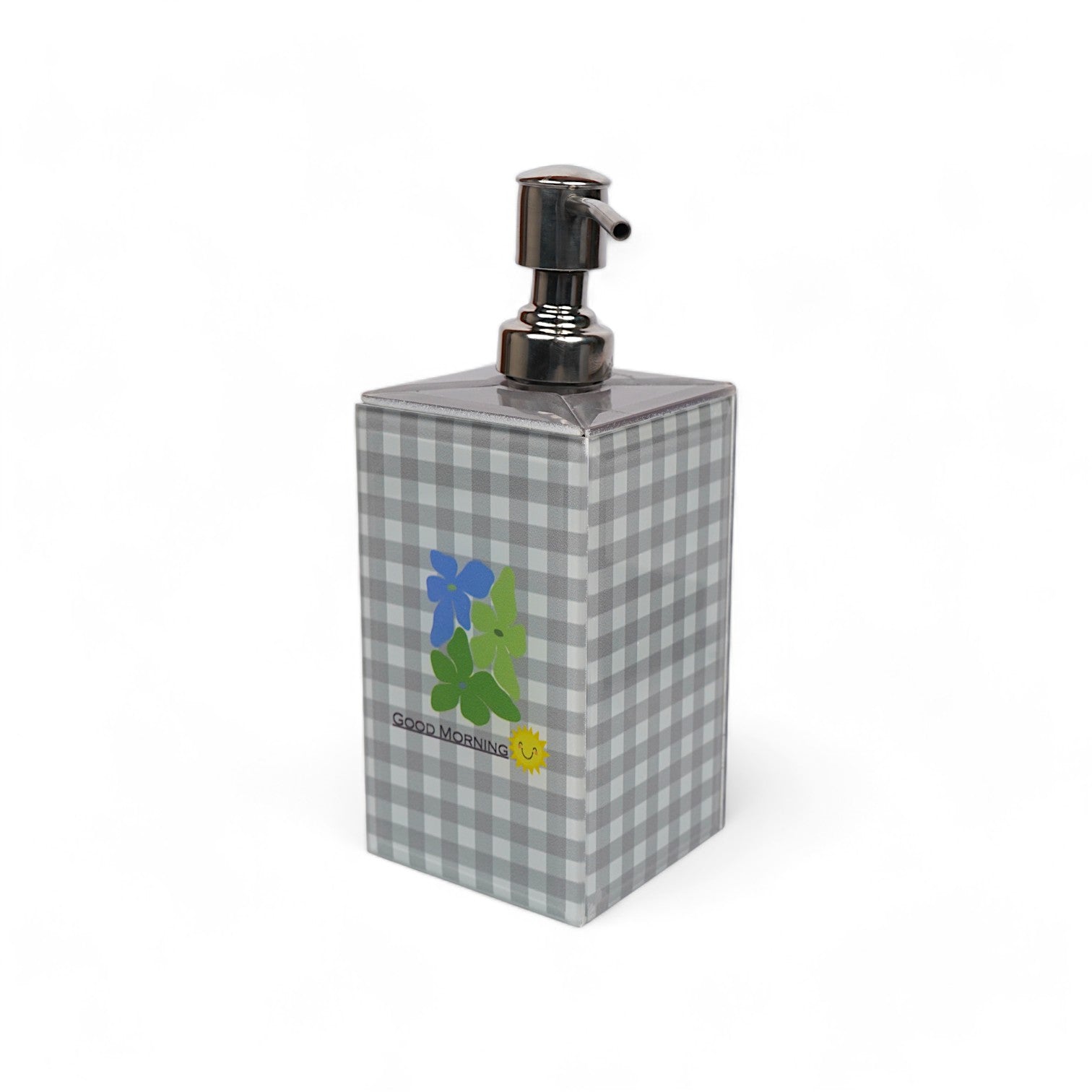 Designer Glass 8-Pieces Gingham Bathroom Accessory